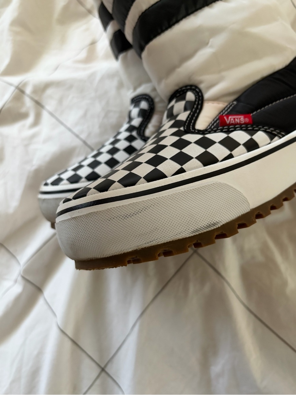 Vans Vansguard Slip-On Snow Boot with Classic Checkered Pattern M6/W7.5 - Picture 8 of 9